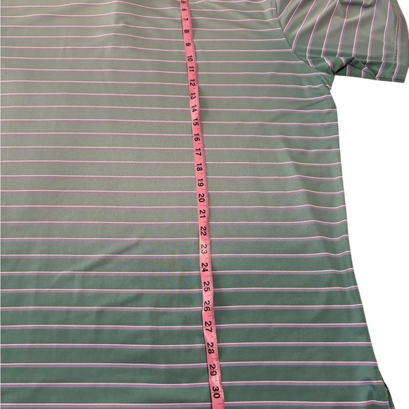 Peter Millar Summer Comfort Polo Shirt Men’s XXL Green Stripe Performance Golf - Picture 10 of 10